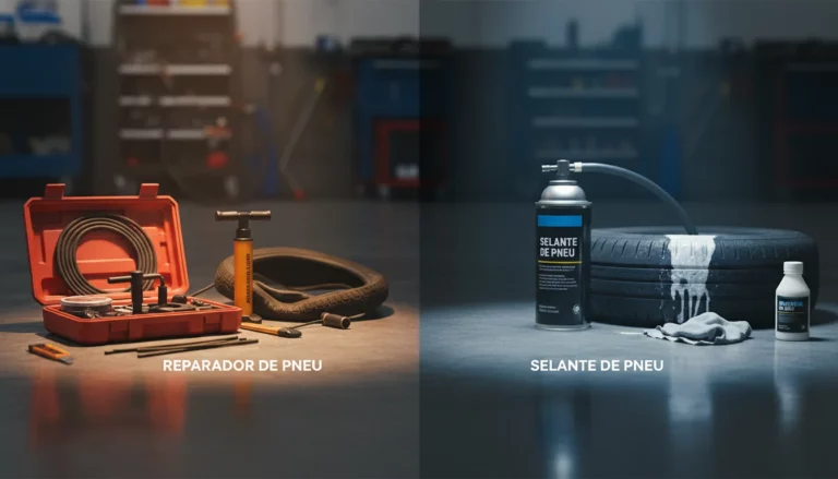 qual a diferença entre reparador de pneu e selante - Imagem de destaque: Qual a Diferença entre Reparador de Pneu e Selante? O Guia Definitivo (2025)
