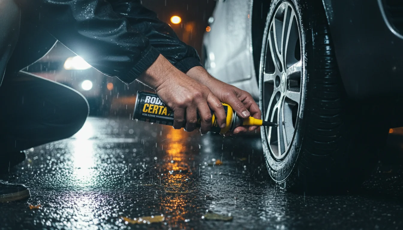 reparador de pneu spray funciona