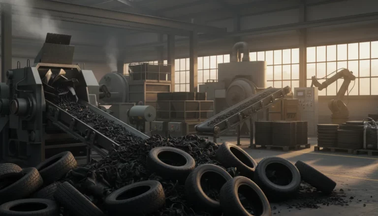 como o pneu é reciclado - Imagem de destaque: Como o pneu é reciclado: guia completo do processo passo a passo