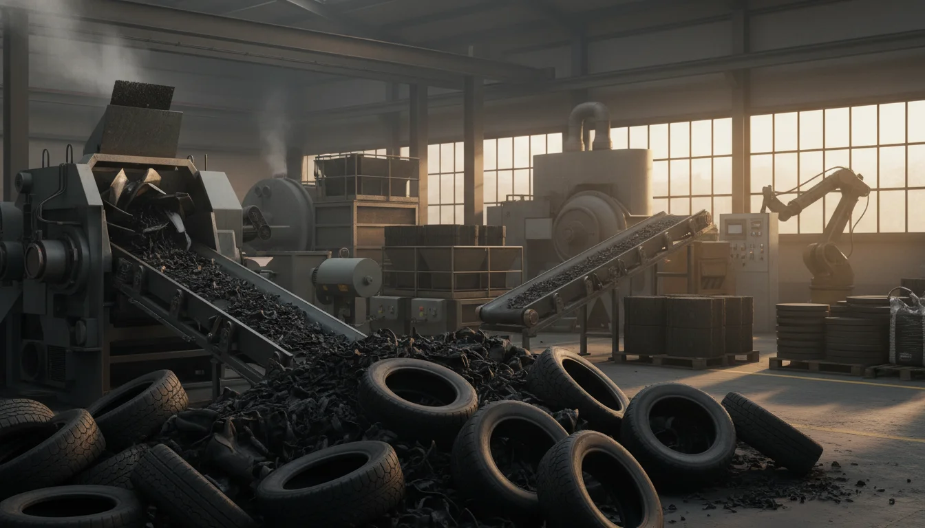 como o pneu é reciclado - Imagem de destaque: Como o pneu é reciclado: guia completo do processo passo a passo