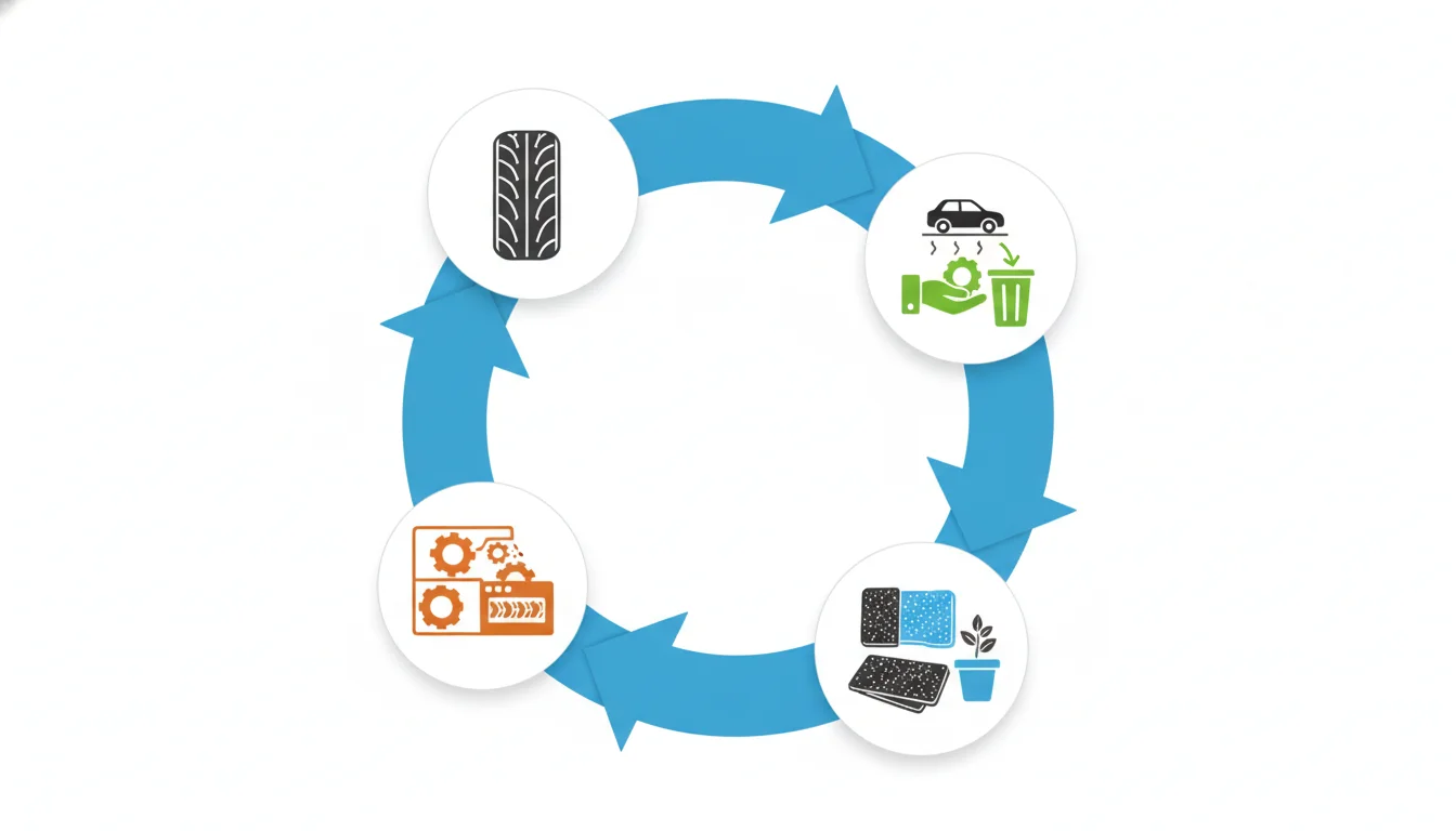 como o pneu é reciclado