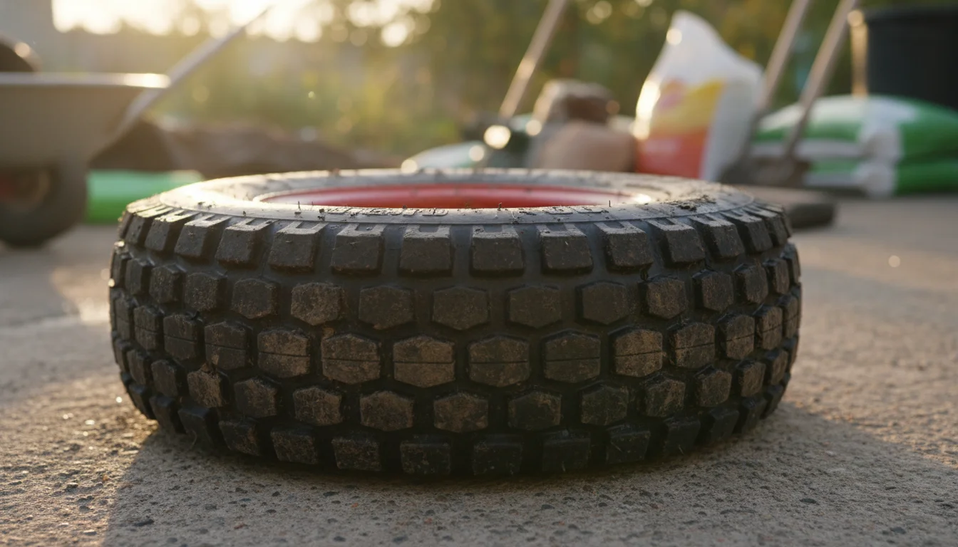 Pneu para carrinho de mão - Imagem de destaque: Pneu para carrinho de mão: guia completo de tipos e medidas